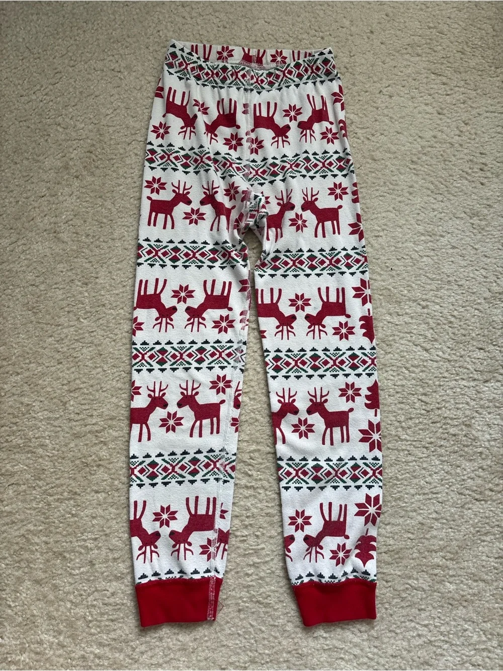 Size 8 Hanna Andersson Christmas Reindeer Pajama Set